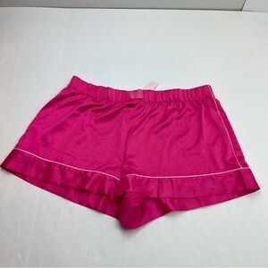 Victoria’s Secret Pink Pajama Bottoms Shorts Womens SZ Large Pink NEW *TINY FLAW